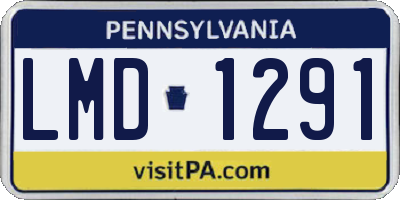PA license plate LMD1291