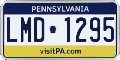PA license plate LMD1295