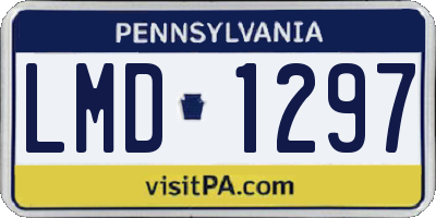 PA license plate LMD1297