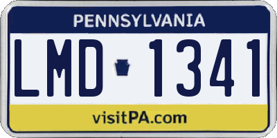 PA license plate LMD1341