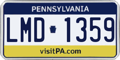 PA license plate LMD1359