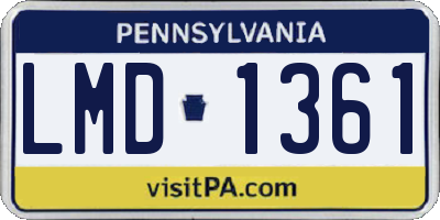 PA license plate LMD1361