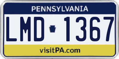 PA license plate LMD1367