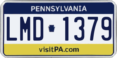 PA license plate LMD1379
