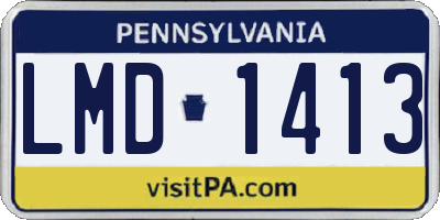 PA license plate LMD1413