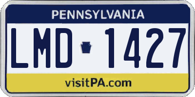 PA license plate LMD1427