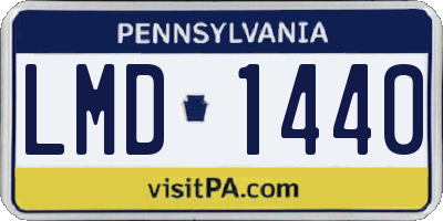 PA license plate LMD1440