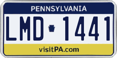 PA license plate LMD1441