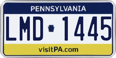PA license plate LMD1445