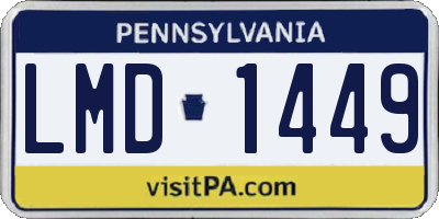 PA license plate LMD1449