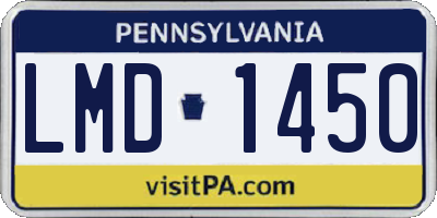 PA license plate LMD1450