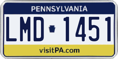 PA license plate LMD1451