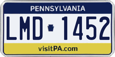 PA license plate LMD1452