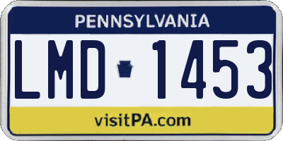 PA license plate LMD1453
