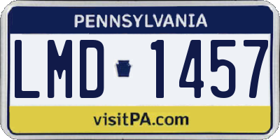 PA license plate LMD1457