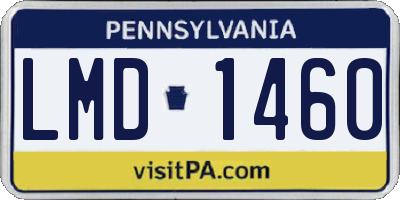 PA license plate LMD1460