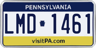 PA license plate LMD1461