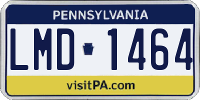 PA license plate LMD1464