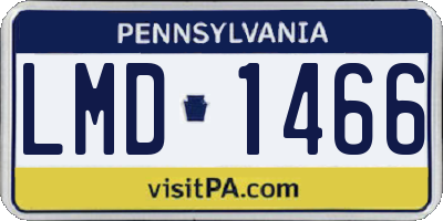 PA license plate LMD1466
