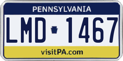 PA license plate LMD1467