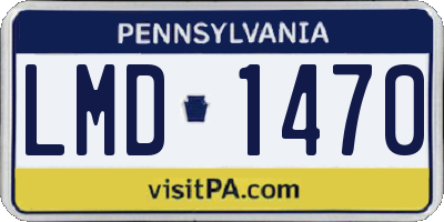 PA license plate LMD1470