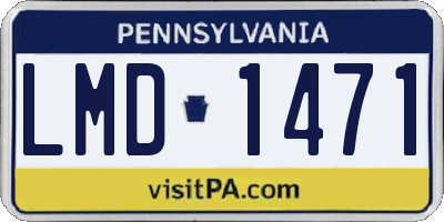 PA license plate LMD1471