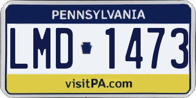 PA license plate LMD1473