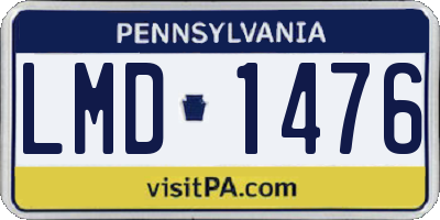PA license plate LMD1476