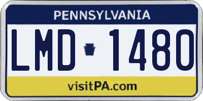 PA license plate LMD1480