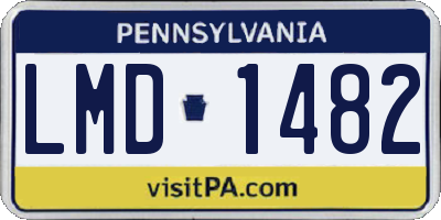 PA license plate LMD1482