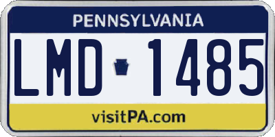 PA license plate LMD1485