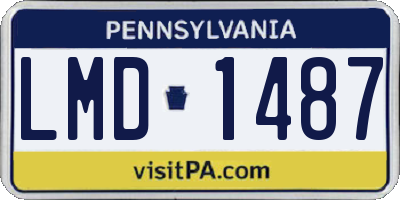 PA license plate LMD1487