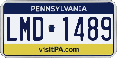 PA license plate LMD1489