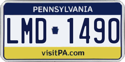 PA license plate LMD1490