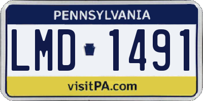 PA license plate LMD1491