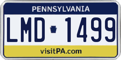 PA license plate LMD1499