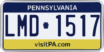 PA license plate LMD1517