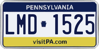 PA license plate LMD1525