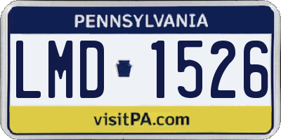 PA license plate LMD1526