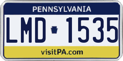 PA license plate LMD1535