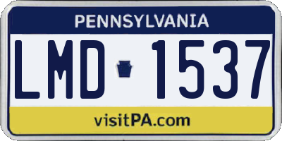 PA license plate LMD1537