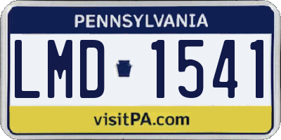 PA license plate LMD1541