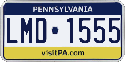 PA license plate LMD1555