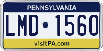 PA license plate LMD1560