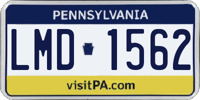 PA license plate LMD1562