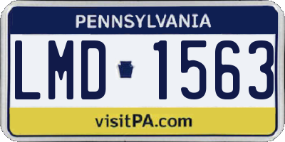 PA license plate LMD1563