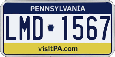 PA license plate LMD1567