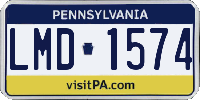 PA license plate LMD1574