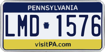PA license plate LMD1576