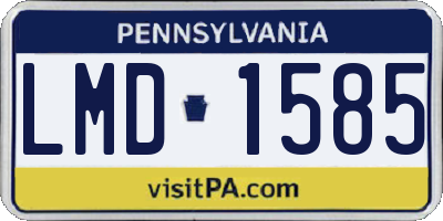 PA license plate LMD1585